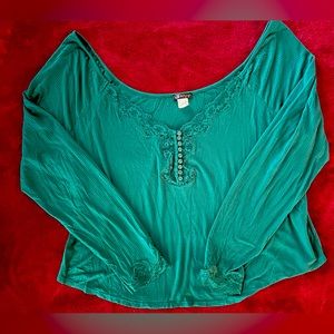 Open Crochet Trimmed Tunic
